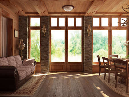 Interior design series: 3D interiorの写真素材