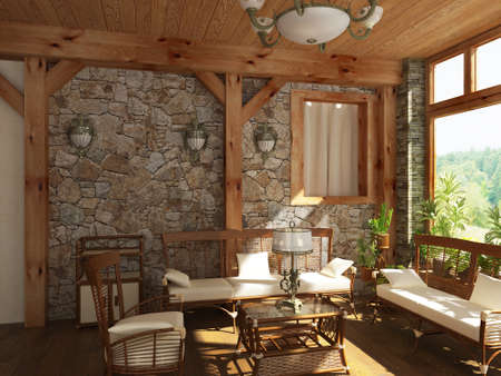 Interior design series: 3D interiorの写真素材