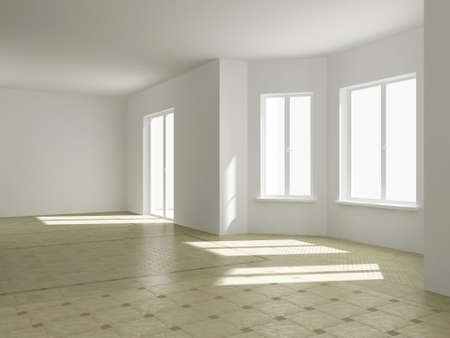 3D render empty interior roomの写真素材