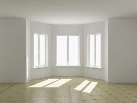 3D render empty interior roomの写真素材