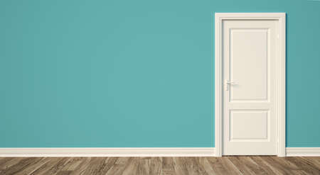 render empty room modern interior with door