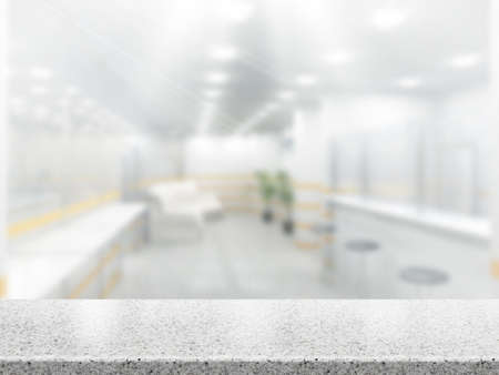 3D Rendering  Table Top And Blur Interior of Backgroundの写真素材
