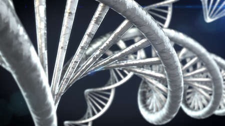 DNA molecules on the beautiful backdrop. 3D renderingの写真素材