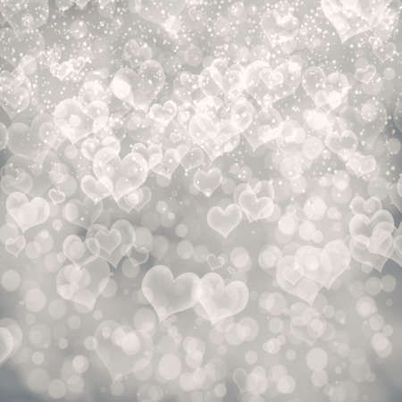 abstract background bokeh circles fnd hearts for Christmas backgroundの写真素材