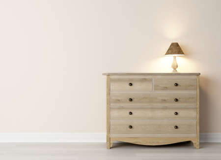 Modern light interior in the style of Provence, 3D renderの写真素材