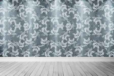 Empty bright interior in a modern style . 3D render