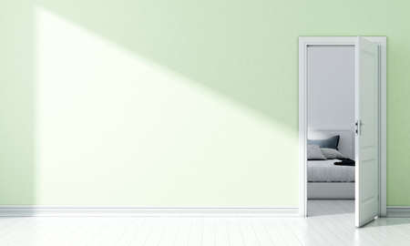 Bright interior in a modern style . 3D render