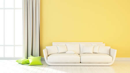 Bright interior in a modern style . 3D renderの写真素材