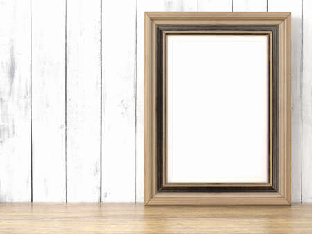 Empty modern style frame on composition wall as conceptの写真素材