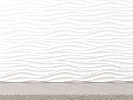 Empty table top on composition wall as concept