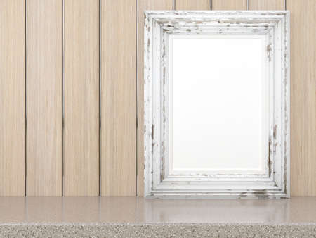 Empty modern style frame on composition wall as conceptの写真素材