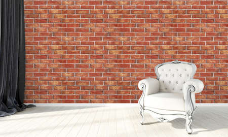 Bright living room in a modern style . 3D renderの写真素材