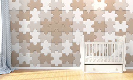 Empty children's room in a modern style . 3D renderの写真素材