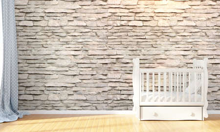 Empty children's room in a modern style . 3D renderの写真素材