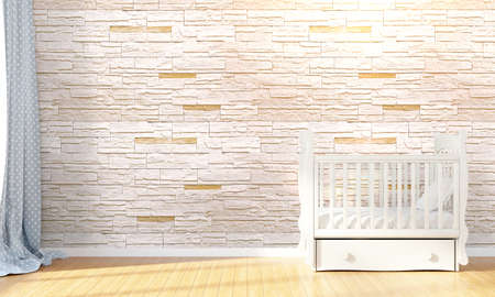 Empty children's room in a modern style . 3D renderの写真素材