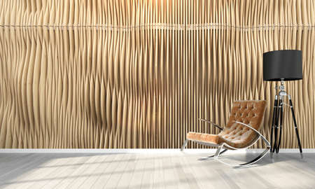 Bright interior in a modern style . 3D render