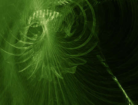 Abstract green waves or veils background textureの写真素材