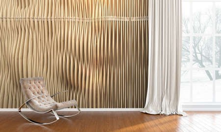 Bright interior  in a modern style . 3D render