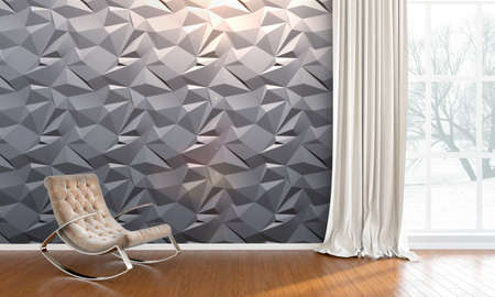 Bright interior  in a modern style . 3D render