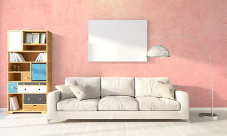 Bright interior  in a modern style . 3D renderingの写真素材