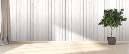 Bright interior in a modern style . 3D renderの写真素材