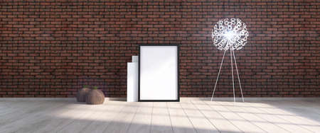 Bright interior in a modern style . 3D render