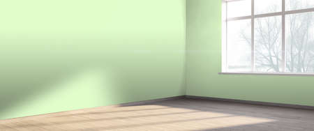 Bright interior in a modern style . 3D renderの写真素材