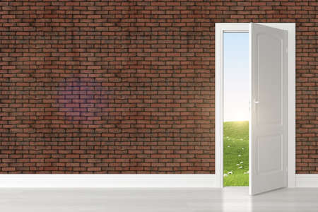 Empty loft interior and wooden floor. 3D renderingの写真素材