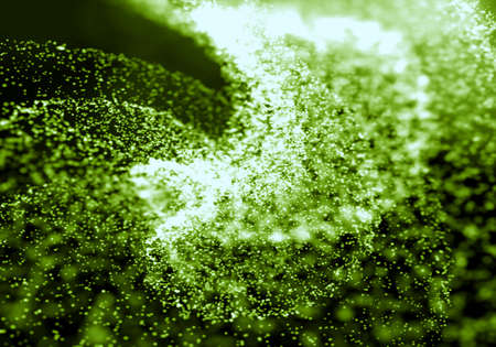 Green bokeh texture on black background