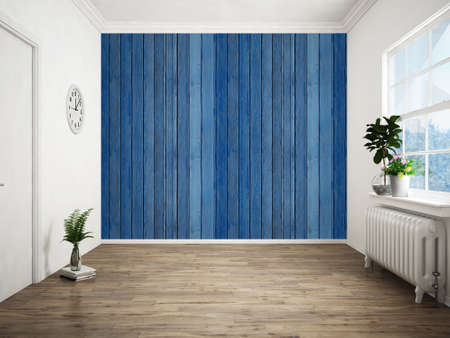 Empty bright interior in a modern style . 3D renderingの写真素材