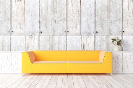 Beautiful modern interior with sofa. 3D renderingの写真素材