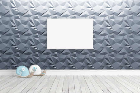 The beautiful modern empty interior. 3D renderingの写真素材