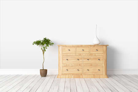 Beautiful modern interior with plant. 3D renderingの写真素材