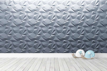 The beautiful modern empty interior. 3D renderingの写真素材