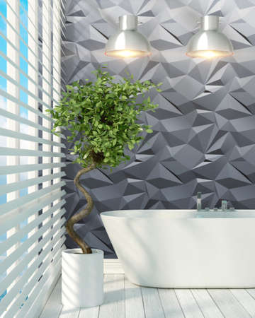 Beautiful modern interior with sofa. 3D renderingの写真素材