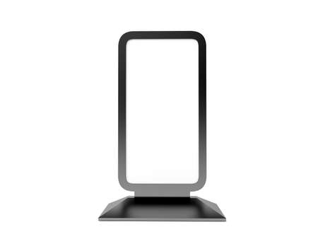 LCD Screen Stand. Blank Trade Show Booth. 3D renderingの写真素材
