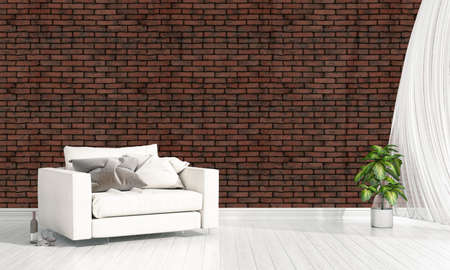 Modern bright interior . 3D renderingの写真素材