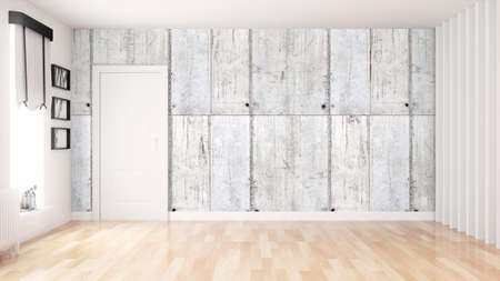 Modern bright interior . 3D renderingの写真素材