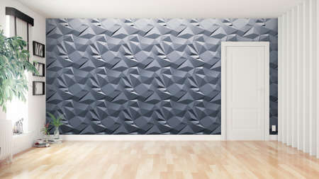 Modern bright interior . 3D renderingの写真素材