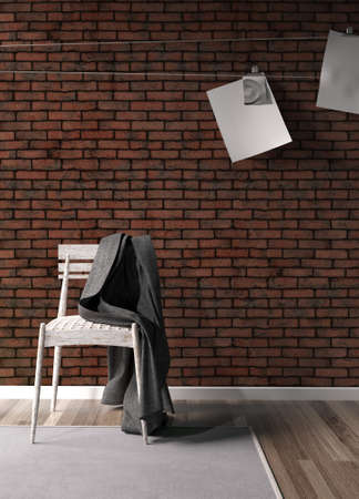 Modern bright interior . 3D renderingの写真素材