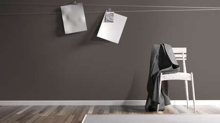 Modern bright interior . 3D renderingの写真素材