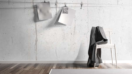 Modern bright interior . 3D renderingの写真素材