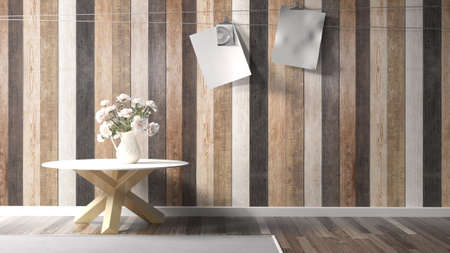 Modern bright interior . 3D rendering