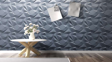 Modern bright interior . 3D rendering