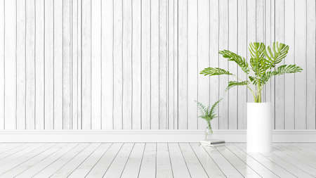 Beautiful modern interior with plant. 3D renderingの写真素材