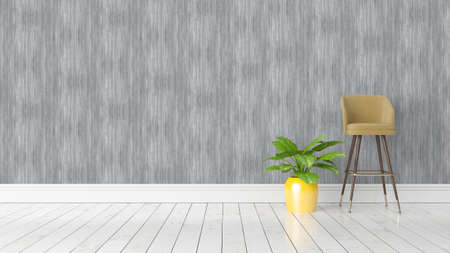 Modern bright interior . 3D renderingの写真素材