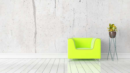 Modern bright interior . 3D renderingの写真素材