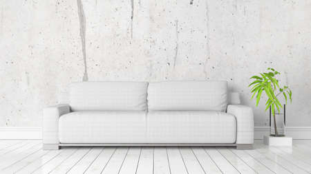 Modern bright interior . 3D renderingの写真素材