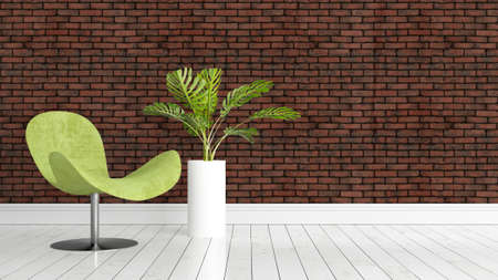 Modern bright interior . 3D renderingの写真素材