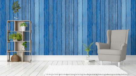 Modern bright interior . 3D renderingの写真素材